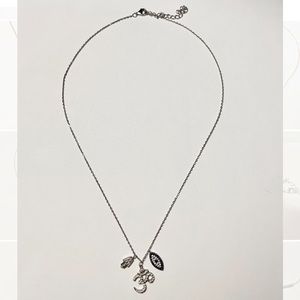 Sterling Silver 925| Om, Hamsa and Evil Eye Necklace |